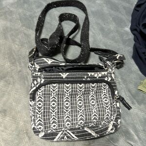 Small black and white bag